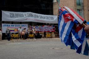 S.O.S Cuba Protest In Colombia