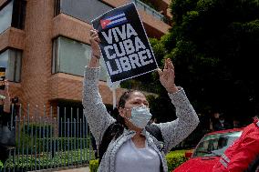 S.O.S Cuba Protest In Colombia