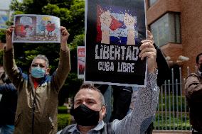 S.O.S Cuba Protest In Colombia