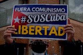 S.O.S Cuba Protest In Colombia