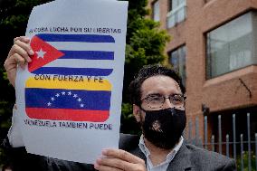 S.O.S Cuba Protest In Colombia