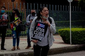 S.O.S Cuba Protest In Colombia