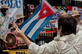 S.O.S Cuba Protest In Colombia