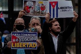 S.O.S Cuba Protest In Colombia