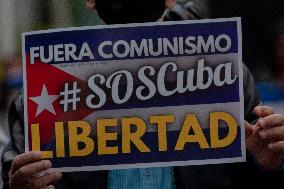 S.O.S Cuba Protest In Colombia