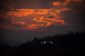 Smoke From Wildfires Burning In The Area Hangs In The Air - B.C