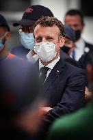 President Macron Visits CAF Factory - Bagneres-de-Bigorre