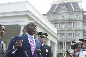 Eric Adams Visits the White House - Washington