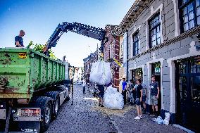 Sandbagging for Flood Protection in Netherlands