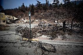 Wildfire Damages In Lytton - British Colombia