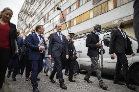 Jean Castex visits Chene Pointu quarter - Clichy-sous-Bois