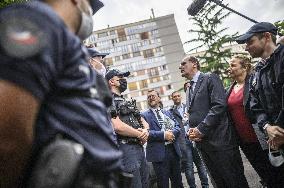 Jean Castex visits Chene Pointu quarter - Clichy-sous-Bois