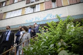 Jean Castex visits Chene Pointu quarter - Clichy-sous-Bois