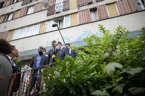 Jean Castex visits Chene Pointu quarter - Clichy-sous-Bois