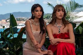 Lapidus Sisters Pose at Chopard Terrace - Cannes