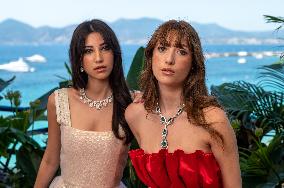 Lapidus Sisters Pose at Chopard Terrace - Cannes