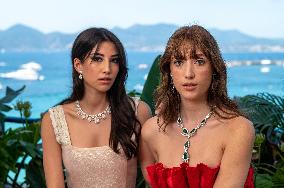 Lapidus Sisters Pose at Chopard Terrace - Cannes