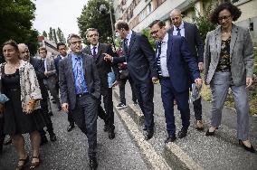 Jean Castex visits Chene Pointu quarter - Clichy-sous-Bois