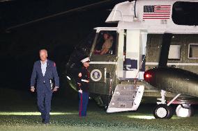President Biden arrives to the WH