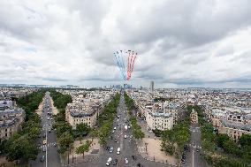 Aerial Practice Session Prior To July 14 Bastille Day Parade - Paris