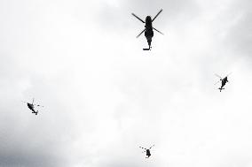 Aerial Practice Session Prior To July 14 Bastille Day Parade - Paris