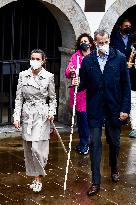 King Felipe And Queen Letizia Visit Roncesvalles
