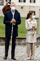 King Felipe And Queen Letizia Visit Roncesvalles