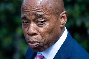Borough President of Brooklyn Eric Adams Speaks to Reporters at the White House
