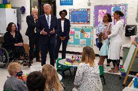 President Biden Visits A County College - Illinois