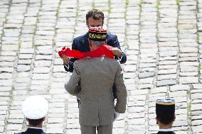 President Macron Attends A Military Ceremony - Paris