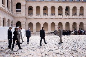 President Macron Attends A Military Ceremony - Paris