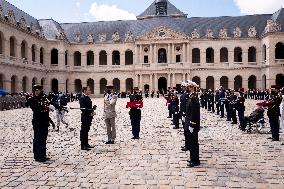 President Macron Attends A Military Ceremony - Paris