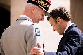 President Macron Attends A Military Ceremony - Paris