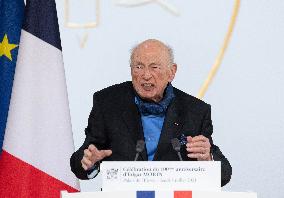 Ceremony To Celebrate Edgar Morin's 100th Birthday - Paris