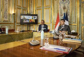 President Macron Meets Niger's President - Paris