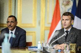 President Macron Meets Niger's President - Paris