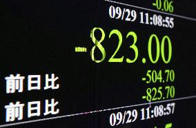 Tumble in Tokyo stocks