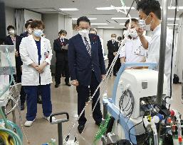 Japan PM visits general hospital