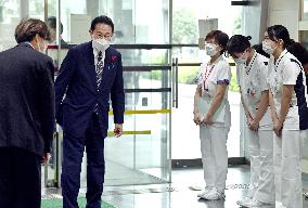 Japan PM visits general hospital