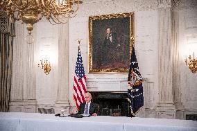 President Joe Biden Meets with Cuban-American Leaders