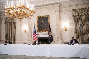 President Joe Biden Meets with Cuban-American Leaders