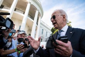 President Biden Departs White House for Weekend at Camp David