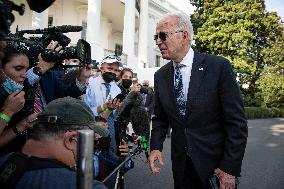 President Biden Departs White House for Weekend at Camp David