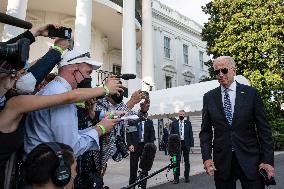 President Biden Departs White House for Weekend at Camp David