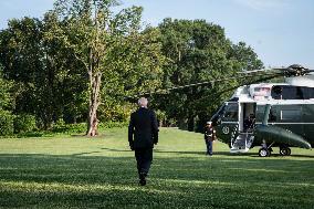 President Biden Departs White House for Weekend at Camp David