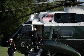President Biden Departs White House for Weekend at Camp David