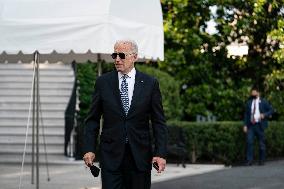 President Biden Departs White House for Weekend at Camp David