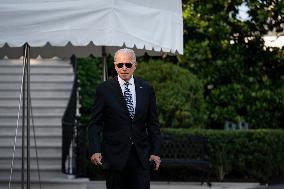 President Biden Departs White House for Weekend at Camp David