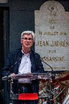 Commemoration of the assassination of Jean Jaures - Paris