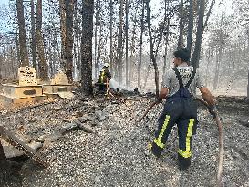 Wildfires continues at Manavgat - Turkey